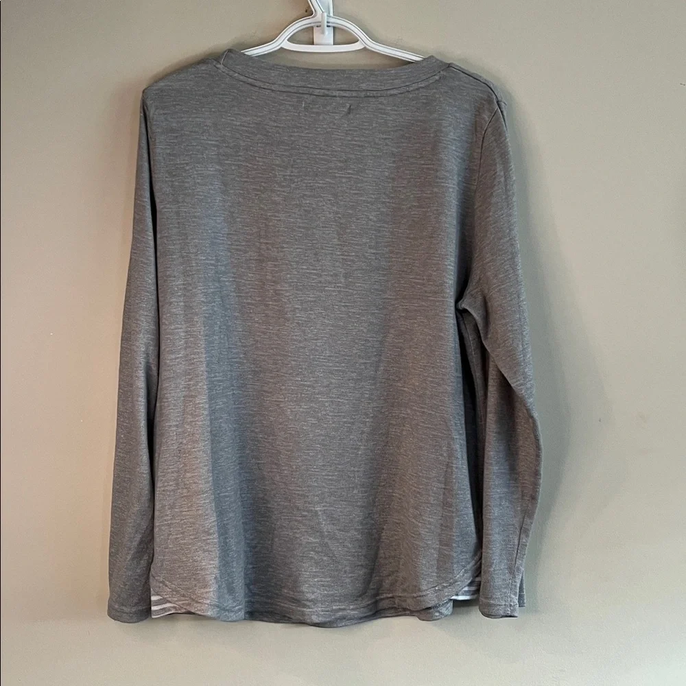 82 Rae Dunn Ladies Size XL “Cozy” Gray Knit Loungewear L/S Top - Picture 6 of 6